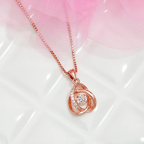 ZAVYA 925 Sterling Silver Rose Gold Plated Necklace - Image 5