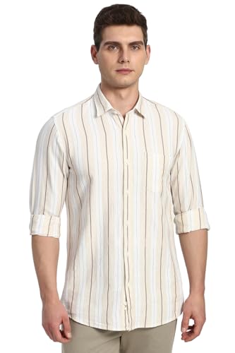 Peter England Mens Cotton Blend Classic Fit Shirt Full Sleeves - Image 2