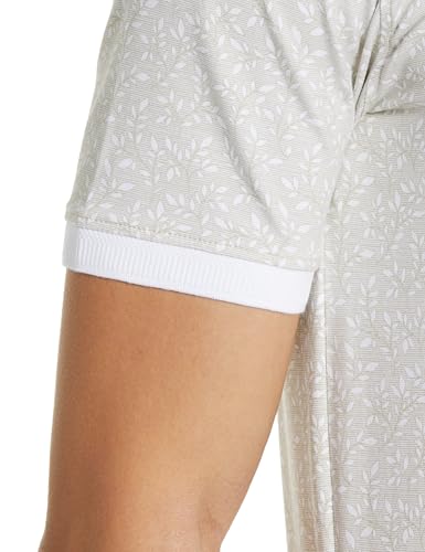 Peter England Men's Cotton Leafy Floral Print Polo Shirt - Image 4