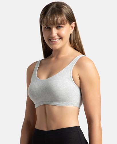 Jockey Women's Super Combed Cotton Elastane Crop Top Bra - Image 5