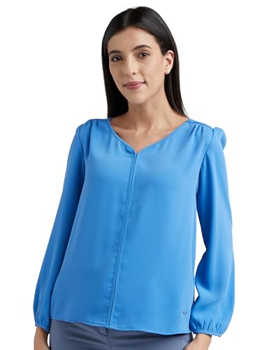 Allen Solly Women's 100% Polyester Regular Fit Shirt - Image 2