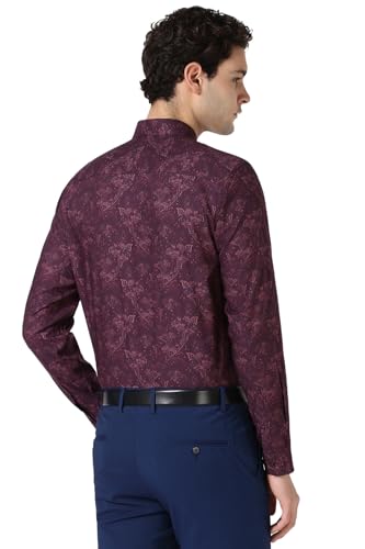 Peter England Men's Slim Fit Satin Printed Shirt - Image 4