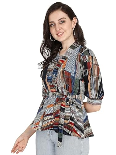 Leriya Fashion Women's Printed Regular Fit Top with Half Sleeves for Office Wear, Casual Wear, Under - Authentic Leriya Clothing | UrbanThreads - Image 5