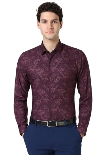 Peter England Men's Slim Fit Satin Printed Shirt - Image 2