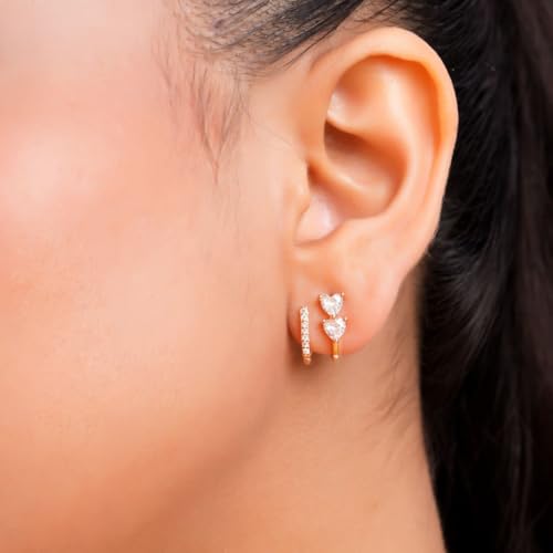 Zavya 925 Sterling Silver Heart Rose Gold Plated Earrings | Gifts For Women And Girls | With Certifi - Authentic Zavya Accessories | UrbanThreads - Image 5