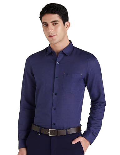 Allen Solly Men's Cotton Solid Slim Fit Shirt - Image 2