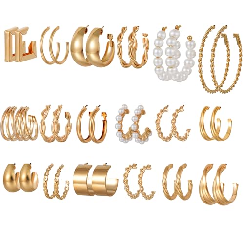 Shining Diva 18 Pairs Earring Set Western Earrings for Women - Image 2