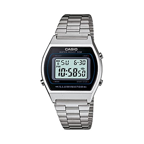 Casio B640WD-1AVDF Digital Unisex Watch Silver Metal Strap - Image 2