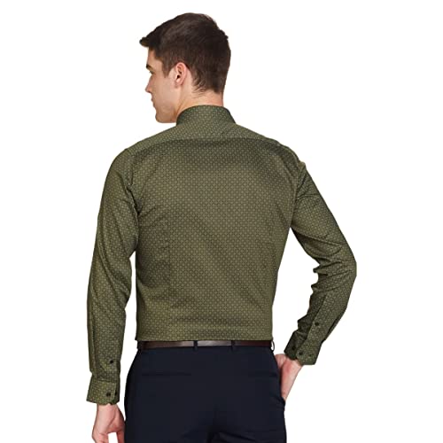 Van Heusen Formal Printed Shirt for Men| Premium Cotton| Full Sleeves| Slim Fit |Breathable Fabric - Authentic Van Clothing | UrbanThreads - Image 3