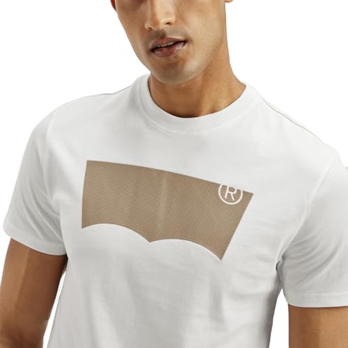 Levi's Men's Slim Fit Letter Print T-Shirt White - Image 4