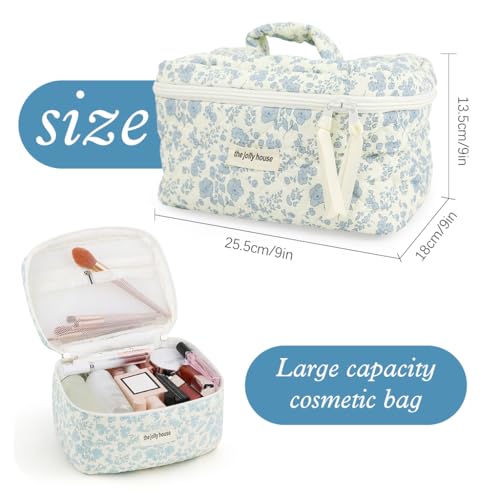 MAYCREATE Makeup Organizer Bag Floral Print Cotton - Image 4