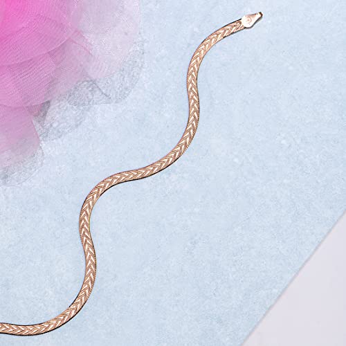 ZAVYA 925 Sterling Silver Rose Gold Plating Braided Abstract Anklets (Single) | Gift for Women & Gir - Authentic ZAVYA Fashion | UrbanThreads - Image 5