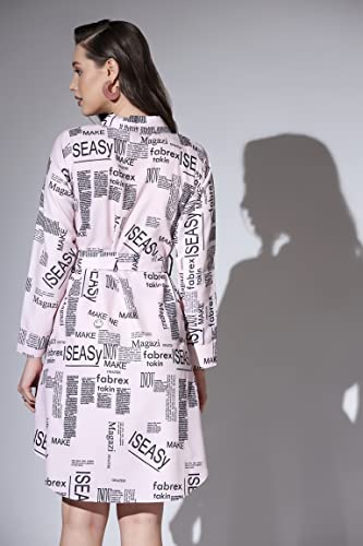 Leriya Fashion Western Dress for Women | Rayon Paper Printed Dresses with Belt | Collared Neck on Bu - Authentic Leriya Clothing | UrbanThreads - Image 3