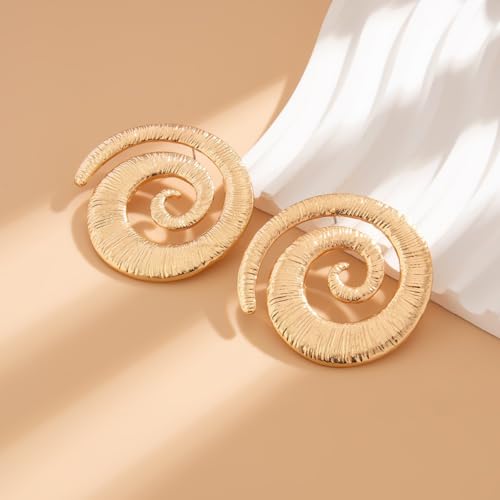 Shining Diva Boho Hollow Spiral Snail Stud Earrings Women - Image 4