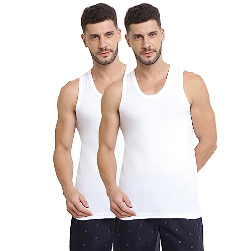 Van Heusen Men Sport Ultra Soft Regular Fit Vest - Combed Cotton - Pack of 2 - Wider Straps, Solid - Authentic Van Clothing | UrbanThreads - Image 2