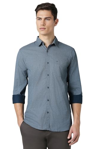 Peter England Men's Ditsy Print Slim Fit Casual Shirt - Image 2