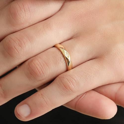 ZAVYA 925 Sterling Silver Gold Plated CZ Men's Ring - Image 5