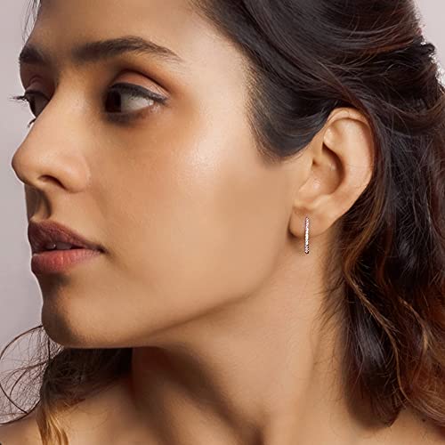 GIVA 925 Silver Rose Gold Hoop Earrings for Women - Image 4