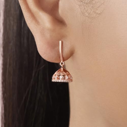 Zavya 925 Sterling Silver Rose Gold Plated Earrings - Image 4