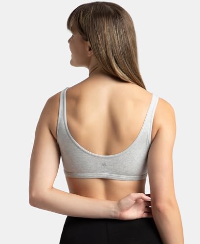 Jockey Women's Super Combed Cotton Elastane Crop Top Bra - Image 4