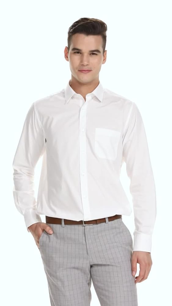 Peter England Men Cotton Blend Solid Regular Fit Shirt - Image 3