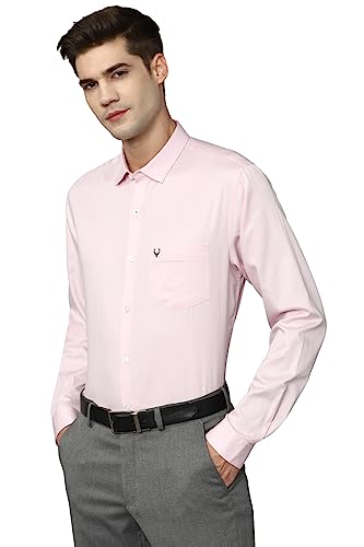 Allen Solly Men's Cotton Regular Fit Shirt Pink 40 - Image 4