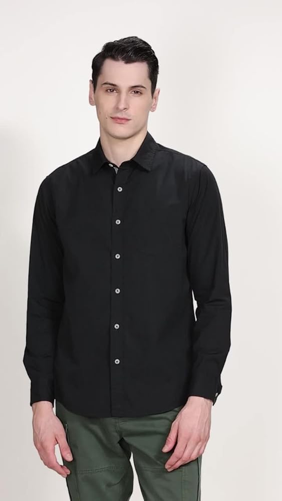 Symbol Men's Casual Cotton Poplin Shirt Regular Fit - Image 3