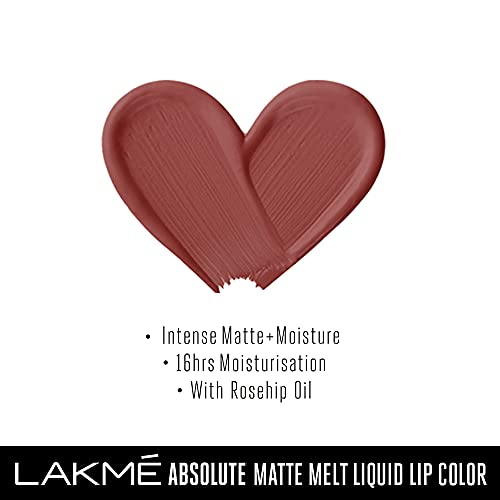 Lakmé Absolute Matte Melt Liquid Lip Color Brown Tan 6 ml - Image 5