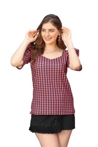 Leriya Fashion Women's Printed Slub Rayon Regular Fit Top with Half Sleeves for Office Wear, Western - Authentic Leriya Clothing | UrbanThreads - Image 2