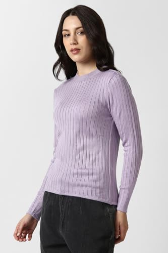 Van Heusen Women's Round Neck Solid Knit Top Full Sleeve - Image 3