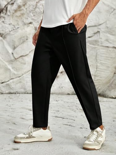 Leriya Fashion Men’s Mid-Rise Plain Trousers – Regular Fit Cotton Blend Casual Pants for Office, Gym - Authentic Leriya Clothing | UrbanThreads - Image 5