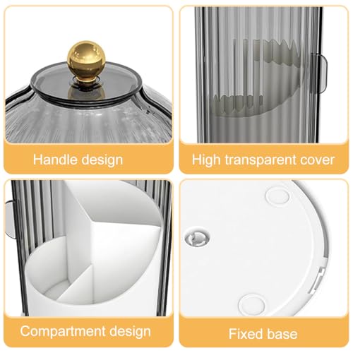 MAYCREATE Plastic Makeup Brush Holder Organizer with Lid - Image 5