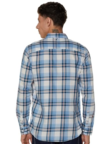 Allen Solly Men Cotton Blend Regular Fit Big Checks Shirt - Image 3