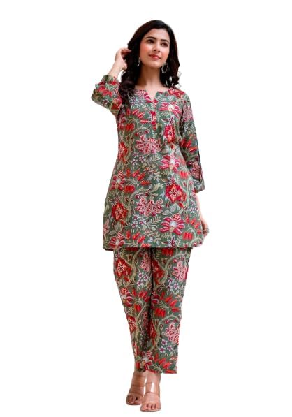 Leriya Fashion Anarkali Kurta-Set for Women – Viscose Rayon Printed Kurta & Straight Pant | Festive - Authentic Leriya Clothing | UrbanThreads - Image 4