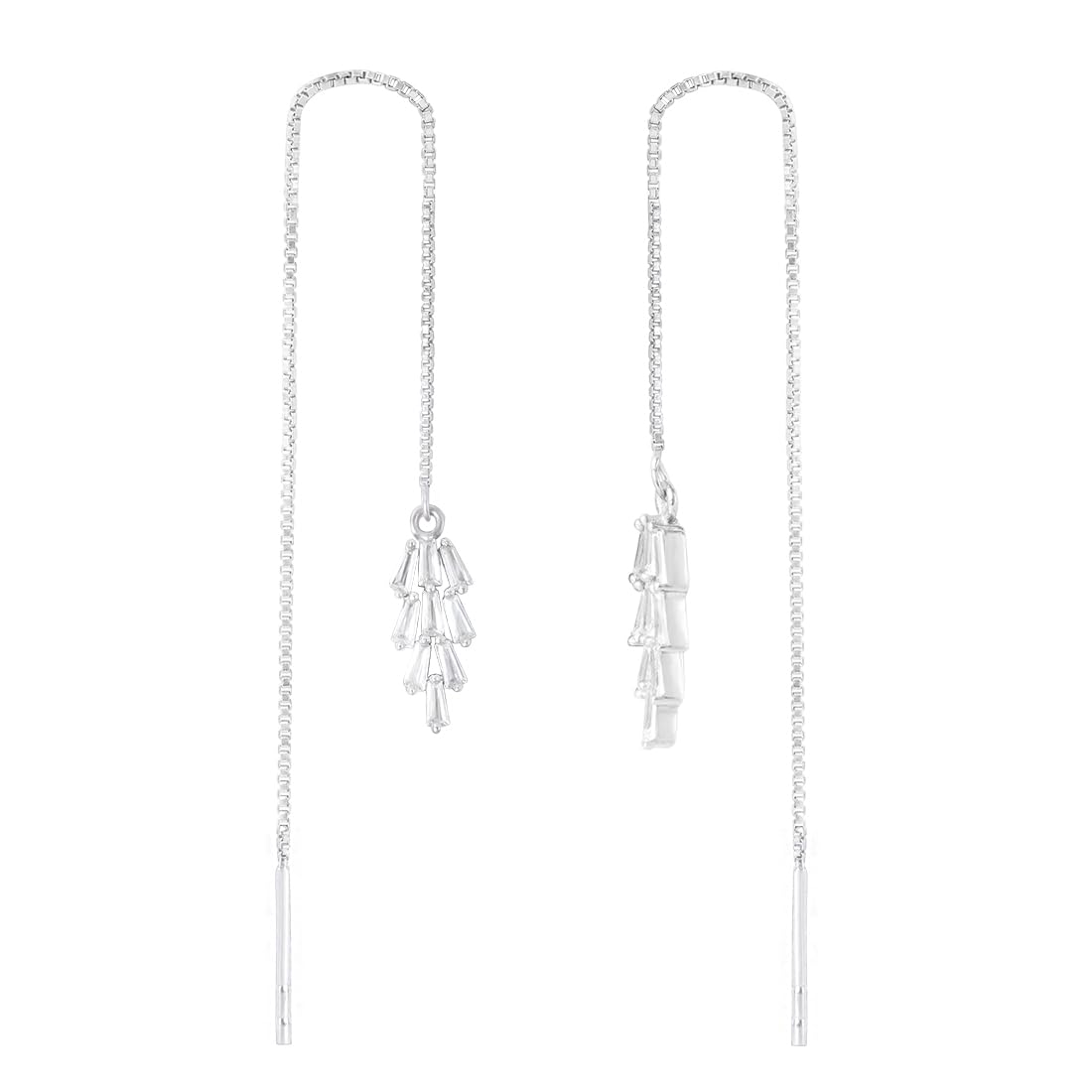 ZAVYA 925 Sterling Silver Rhodium Plated Earrings for Women