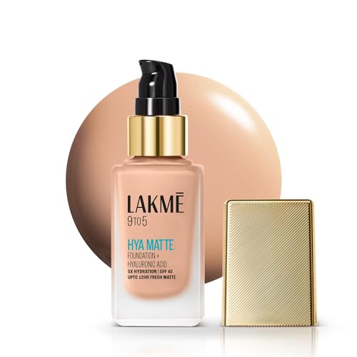 Lakme 9to5 Hya Matte Foundation Warm Sand 25ml - Image 2