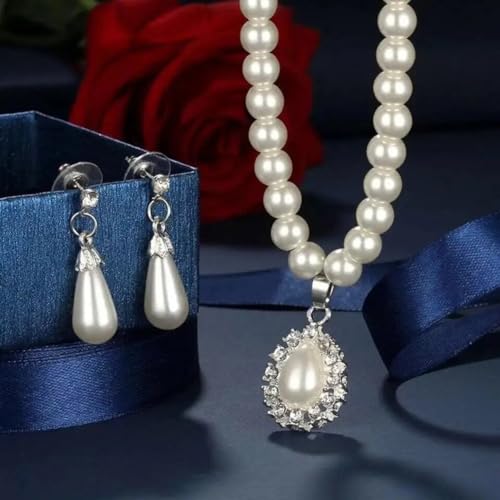 Shining Diva Women Fancy Pearl Necklace Jewellery Set - Image 5