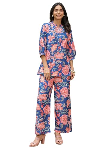 Leriya Fashion Women Rayon Floral Stylish Co-Ord Set – Trendy Korean Summer Travel Outfit | Lightwei - Authentic Leriya Fashion | UrbanThreads - Image 2