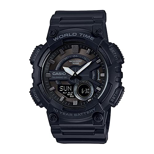 Casio AEQ-110W-1BVDF Analog-Digital Men's Watch Black - Image 2