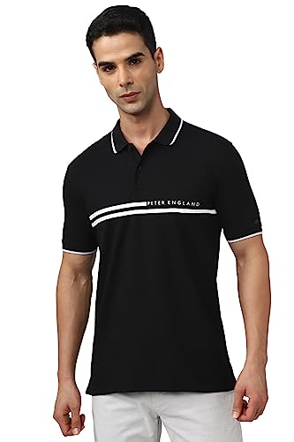 Peter England Men's Solid Regular Fit Polo Cotton Rich - Image 2