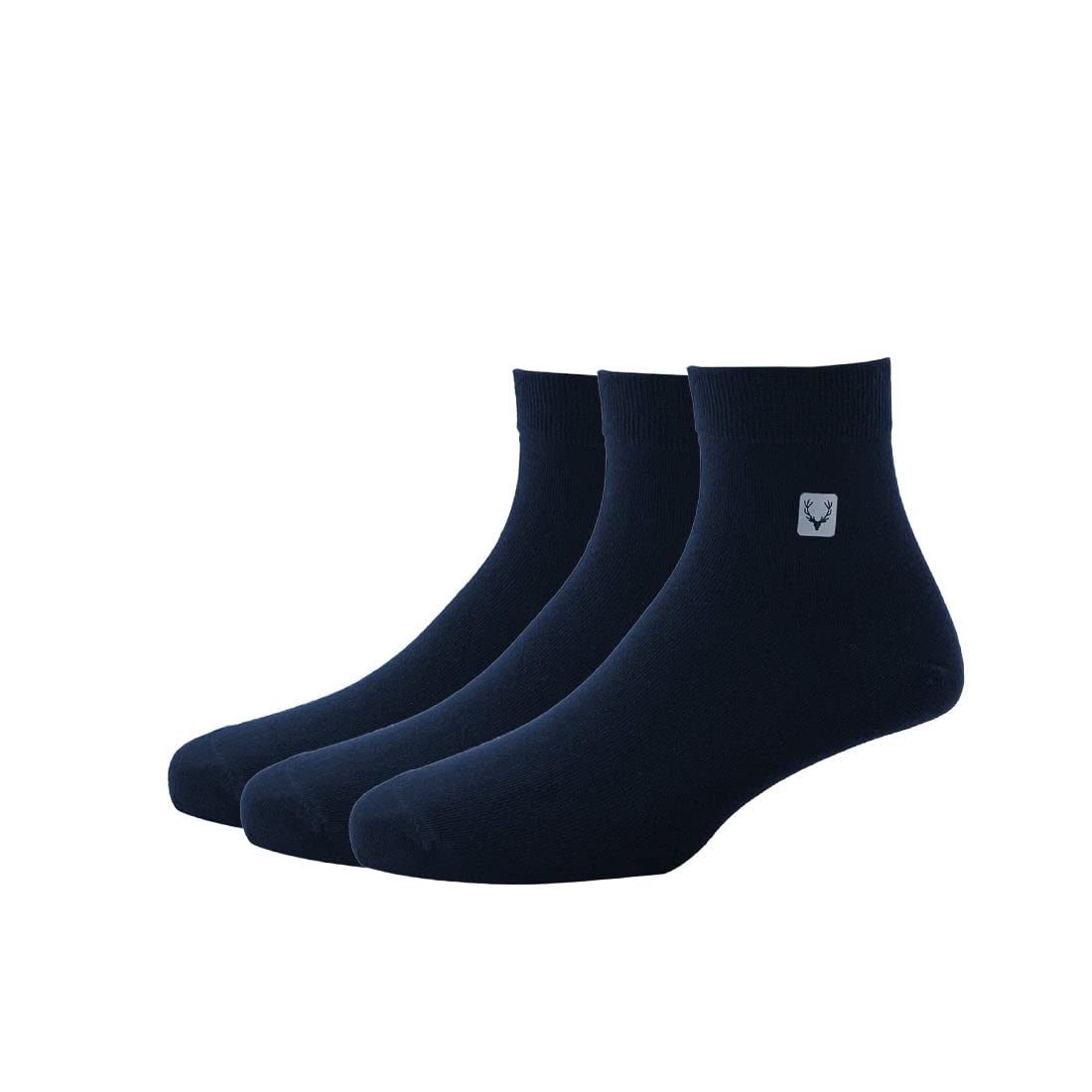 Allen Solly Men's Cotton Quarter Length Socks Pack of 3 Navy