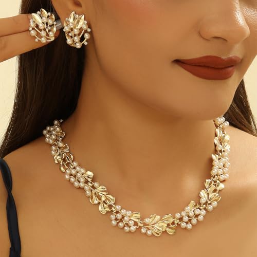 Shining Diva Gold-Plated Crystal Necklace Set - Image 3