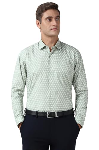 Peter England Men's Printed Formal Shirt 100% Cotton Full Sleeves - Image 2