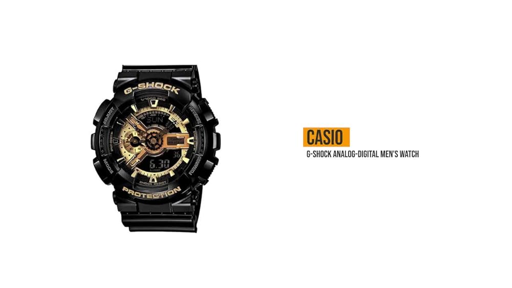 Casio G-Shock GA-110GB-1ADR Black Gold Analog-Digital Watch - Image 3