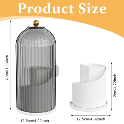 MAYCREATE Plastic Makeup Brush Holder Organizer with Lid - Image 4