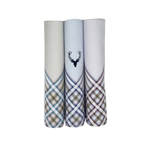 Allen Solly Women's Cotton Handkerchief Pack of 3 - Sky Blue, Royal Blue, Brown - Image 2