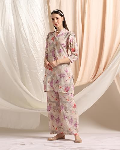 Leriya Fashion Women Cotton Co Ord Set Stylish|Anarkali Kurta Set Printed Kurta & Straight Pant|Fest - Authentic Leriya Clothing | UrbanThreads - Image 5