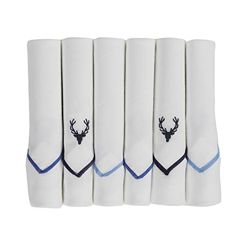Allen Solly White Handkerchiefs 6 Pack Colored Border - Image 2