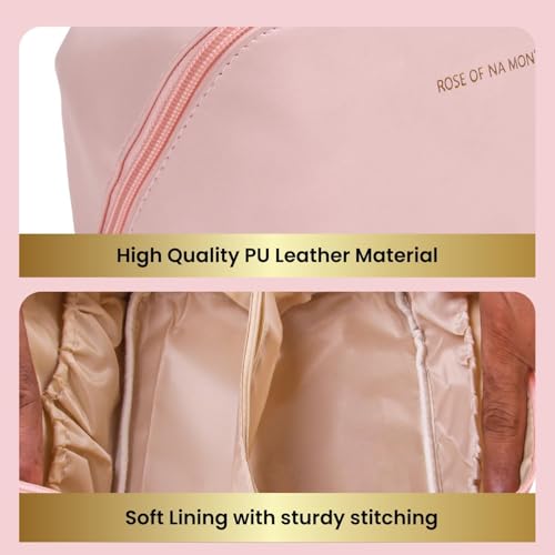 Prisha’s Art Studio Women’s Waterproof Leather Makeup Organizer - Image 5