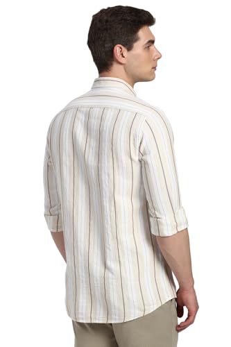 Peter England Mens Cotton Blend Classic Fit Shirt Full Sleeves - Image 5